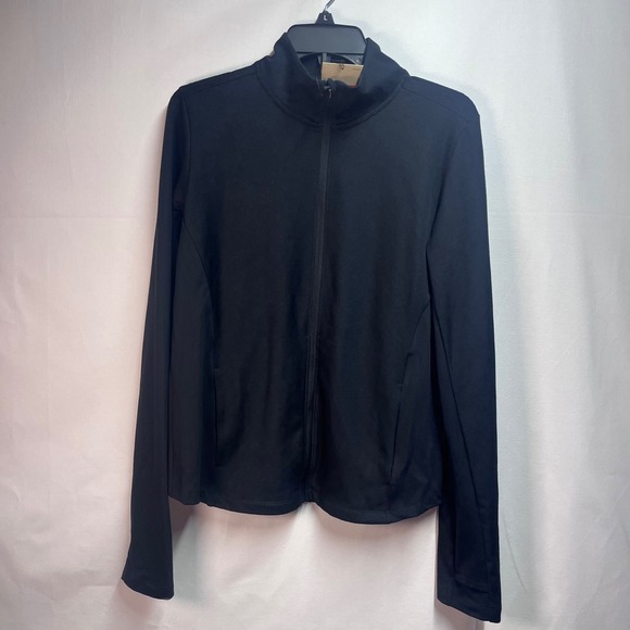Nike One Women's Midlayer Training Jacket Full Zip Long Sleeve Black Size L - Picture 1 of 8